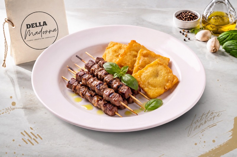 Arrosticini et 4 panelle