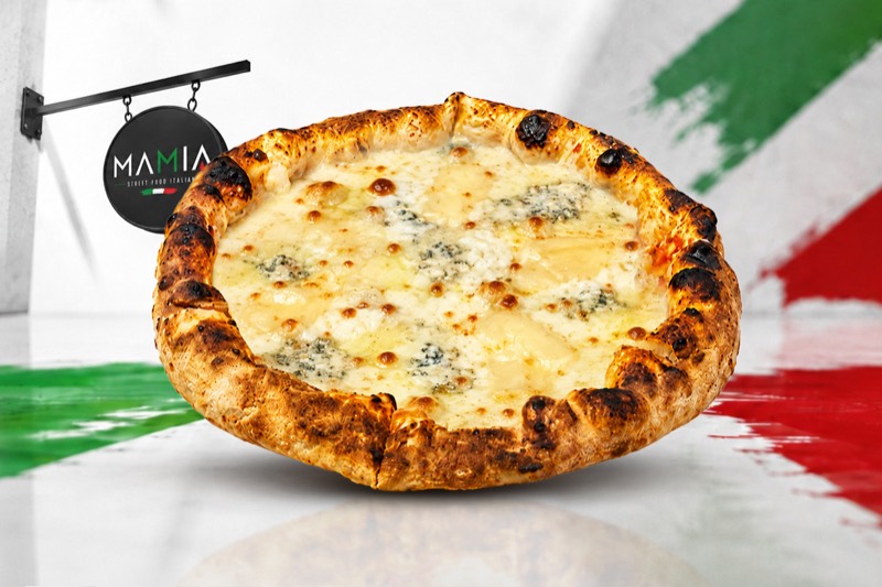 Pizza 4 Fromages Blanche